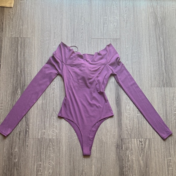 Steve Madden Purple Ribbed Top - Picture 3 of 4